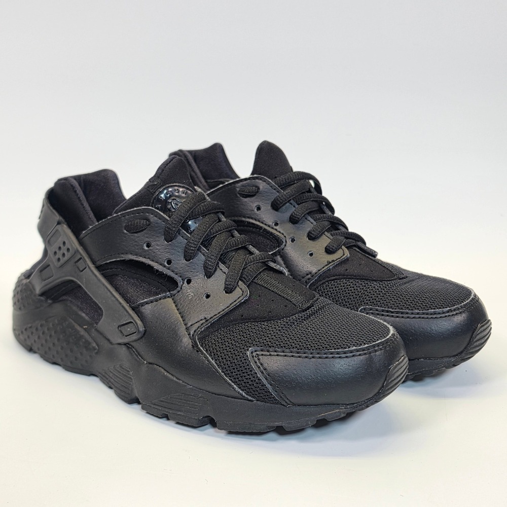 Nike Air Huarache Run Sneakers Men's 6.5Y Triple Black Athletic Shoes